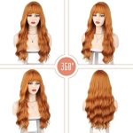 26-Inch Ginger Wig: Heat Resistant, Wavy, and Perfect for Daily Cosplay Party Fun