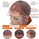 13x4 Ginger Deep Wave Lace Front Wigs – 24 Inch True-Length Orange Colored Glueless Wigs for a Vibrant Appearance