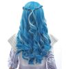 Transform Your Look with Long Light Blue with Gray Cosplay Wig for Girls and Kids – Complete with Face Stickers for an Extra Flair