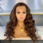 Elevate Your Style with YYsoo Highlight Brown Lace Front Wigs - Futura Fiber Magic for Stunning Daily Looks