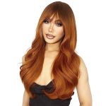 Turn Heads with the 26-Inch Layered Auburn Wig: Dark Roots