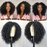 15-Inch HD Curly Lace Front Wig for Black Women - Natural Black Kinky Curly Afro Beauty with Effortless HD Melt