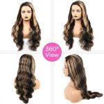 Radiant Allure: SPARKLE DIVA 26-inch Balayage Ombre Body Wave Lace Front Wig - Effortless Glamour in FB/27 Colored Blonde