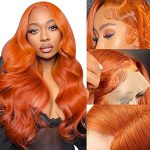 20-Inch Ginger Orange Body Wave Lace Front Wig