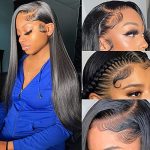 Daparo 26-inch Straight Lace Front Wigs - 180% Density Brazilian Virgin Human Hair for Natural Elegance and Styling Versatility