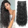 6PCS 24" Black Clip-In Hair Extensions for Long