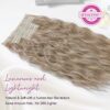 REECHO Beach Wave Clip in Hair Extensions – Achieve Perfect Waves with 5PCS 24" Dark Ash Blonde Extensions for Luxurious Volume and Natural Softness