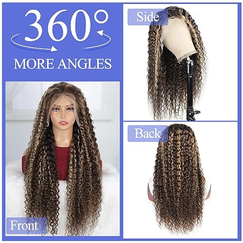 Turn Heads with the 18 Inch Highlight Ombre Curly Lace Front Wig - Unleash Your Bold Style with #1b/27 Black and Blonde Colored