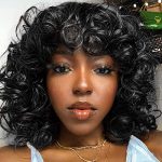 Soft Black Curly Wig: Short, Bouncy, and Natural - Perfect Synthetic Replacement Wigs for African American Women