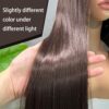 SOKU Brown Lace Front Wigs Synthetic Pre Plucked 32 Inch Long Straight Lace Frontal Wigs