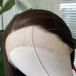 COCOFANS Silky Straight Dark Brown Lace Front Wig - Long Glamour for Women, Versatile Styling with Middle Part, Heat Resistant Natural Hairline Wig