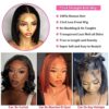 McyMoy Straight Bob Wig - 10 Inch 13x4 HD Lace Front Wig for Black Women with 180% Density