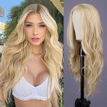 Dazzle in Style with the 26-Inch Mixed Blonde Long Wave Wig - Heat Resistant Synthetic Hair for Effortless Elegance