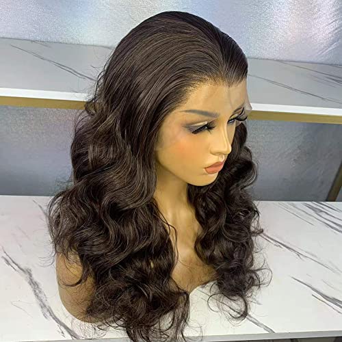 Ombre Brown Long Wavy Lace Front Wig - #2/30 Highlight, Natural Hairline, and Futura Heat Resistant Magic! 🌟✨