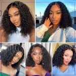 Omswet 5x5 HD Lace Closure Wig - Deep Wave BOB Human Hair for Effortless Elegance