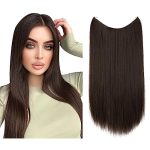 Dark Brown Hair Extensions Invisible Wire
