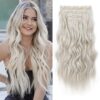 REECHO Clip-in Hair Extensions – Get XXL Volume and Length with 4PCS of Platinum Blonde Waves