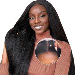FQ Ready-to-Wear Kinky Straight HD Lace Wig for Effortless Style - 18 Inch