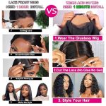 Wear and Go Water Wave Bob Wig - No Glue, 180% Density, Pre-Plucked HD Lace Closure, Natural Color (16 inch)