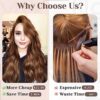 SHUOPUS Chocolate Brown Hair Extensions - 24 Inches of Clip-In Luxury for a Stunning, Long Wavy Look