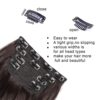 Not Tangled 20-Inch Honey Blonde Mixed Light Brown Synthetic Hair Extensions – 4PCS Thick Clip-ins for Full Head Glamour