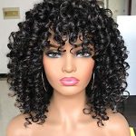 Look with Ease: Short Curly Wigs for Black Women - Soft, Fluffy, and Shedding-Free with Bangs