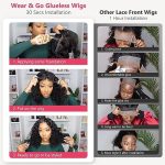 Wear and Go Glueless Wigs with 5x5 HD Lace Closure - Pre-Plucked, Pre-Cut, and Ready to Wear Curly Bob Deep Wave Human Hair Wigs