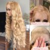 LOLYDEER's 32-Inch Honey Blonde Lace Front Wig – Pre-Plucked, HD Lace, and Gorgeous Loose Wave
