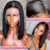 Kephare's 13x4 Frontal Lace Bob Wig - 180% Density, Natural Color, and HD Lace for a True-to-Life Transformation