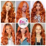 88J Ginger Color Lace Front Wigs - 22 Inch Body Wave Wig, 13x4 Glueless Pre Plucked Remy Human Hair Wig with Baby Hair for a Fashionable Fall Look