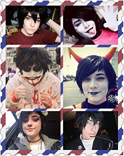 Short Spiky Black Cosplay Wig - Ignite Your Style with Heat-Resistant Synthetic Hair