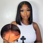 ORIGINAL QUEEN 12-Inch Wear & Go Glueless Bob Straight Wig - Quick and Easy Beauty for Busy Women