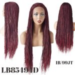 Face Miracle: Embrace Effortless Elegance with LB85494D Black Box Braided Lace Front Wigs - Bold Braids, Baby Hair Magic, and Lightweight Luxury! 🌟🔥