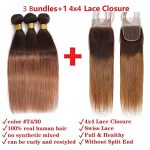 10A Brazilian Virgin Ombre Straight Hair Bundles: Unleash the Radiance of T4/30 Honey Brown