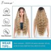 JOEDIR LUX Deep Wave Wigs - 30 Inch Synthetic Lace Front Wigs for Black Women with Pre-Plucked 150% Density
