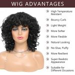 Soft Black Curly Wig: Short, Bouncy, and Natural - Perfect Synthetic Replacement Wigs for African American Women