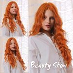 28-Inch Long Wavy Ginger Orange Wig - Heat Resistant, Beginner-Friendly, Perfect for Costume Parties