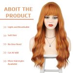 26-Inch Ginger Wig: Heat Resistant, Wavy, and Perfect for Daily Cosplay Party Fun