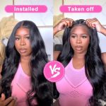 Uveous 26 Inch Body Wave HD Lace Closure Wig: Wear and Go Glueless Wig with 5x5 Closure - Pre Plucked, Pre Cut, and Beginner-Friendly Human Hair Wig
