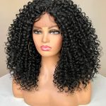 15-Inch HD Curly Lace Front Wig for Black Women - Natural Black Kinky Curly Afro Beauty with Effortless HD Melt
