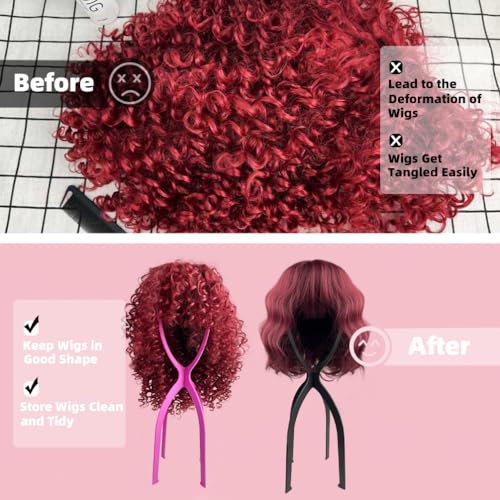 Wig Care with the Premium Portable Collapsible Wig Stand Holder - Your Stylish Travel Companion for Multiple Wigs