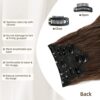 Fliace 20-Inch Clip-in Hair Extensions - Long Wavy Hairpieces in Chocolate Brown for Natural & Soft Blends