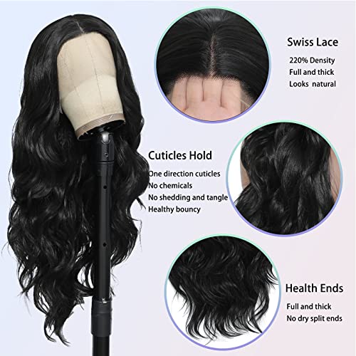Hair Glueless 13x3 Synthetic Lace Front Wigs - Real Natural Body Wave Wig