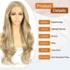 SAPPHIREWIGS Blonde Lace Front Wig: 26inch Long Wavy Highlight Ash Blonde Beauty for Women - Perfect for Daily Wear, Cosplay, and More