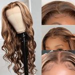Radiant Honey Blonde Elegance: UNICE 4x4 Lace Closure Body Wave Wig with Highlight Brown Frontal - Effortless Glamour, Natural Beauty