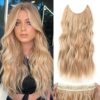 Golden Blonde Halo Hair Extensions - 20 Inch Long