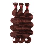 SEXAY Reddish Brown Bundles: Embrace Elegance with 12A Brazilian Body Wave Virgin Hair in Exquisite 33B Shade