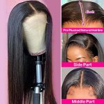 180 Density Straight Lace Front Wigs - Pre Plucked, Bleached Knots, and Baby Hair for a Natural Look