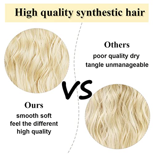 Wavy Clip in Hair Extension Long Blonde Hairpieces