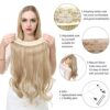 SARLA Ombre Invisible Wire Hair Extension - Adjustable Wavy Curly Hairpiece, Perfect for Effortless and Damage-Free Hairstyles